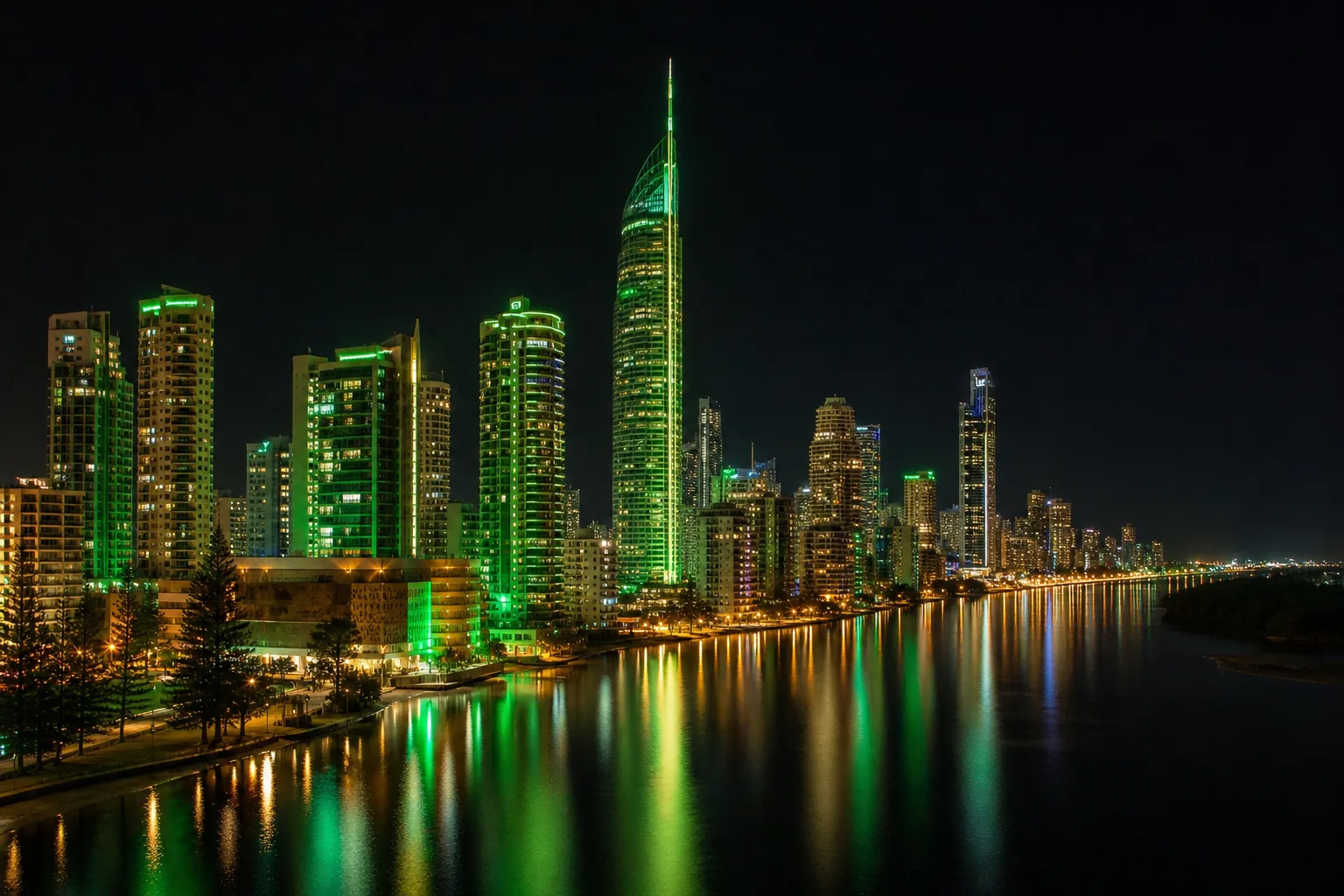 Editorial city guide graphic for Golden Crown Casino readers in Gold Coast, QLD